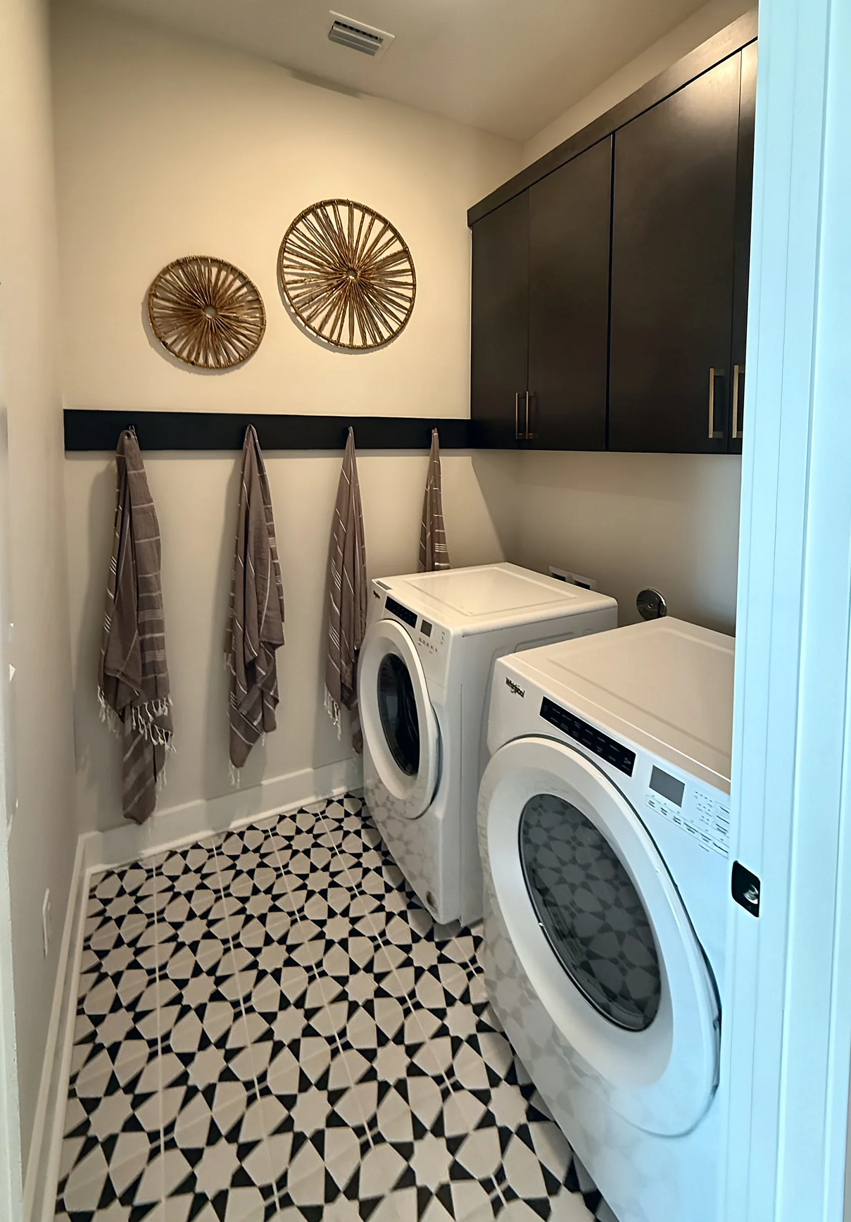 Espresso Laundry Room Wall Cabinets — Panama City Beach