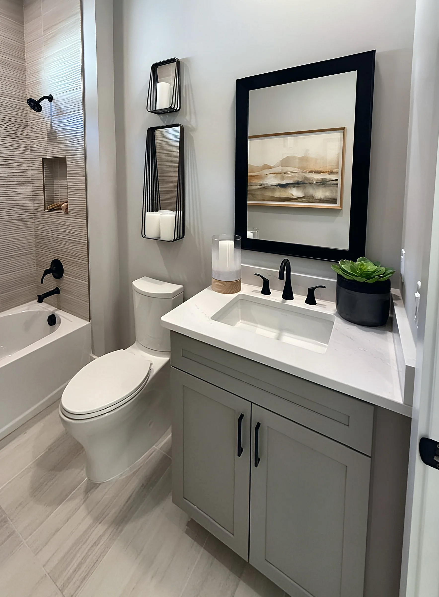 Gray Shaker Bathroom Vanity — Panama City Beach